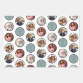 5 Foto Circle Border Collage - Zwart Wit Inpakpapier Vel (Voorkant 2)