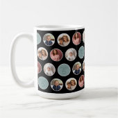 5 Foto Circle Border Collage - Zwart Wit Koffiemok (Links)