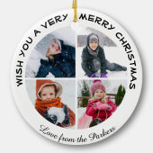 5 Foto Collage | Aangepaste feestdagen — Groetfami Keramisch Ornament