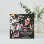 5 Foto Collage Afstudeerfeest Vierkant Kaart (Staand voorkant)
