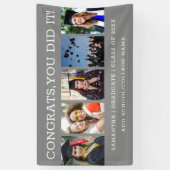 5 Foto Collage Afstuderen 2026 Gefeliciteerd Afges Spandoek (Verticaal)