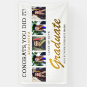 5 Foto Collage Afstuderen Congrats Afstuderen 2023 Spandoek (Verticaal)