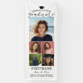 5 Foto Collage Afstuderen Modern Minimaal Wit Spandoek (Verticaal)