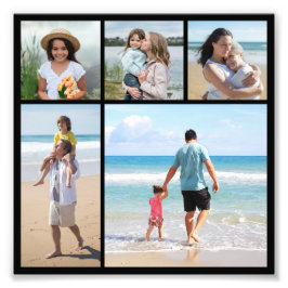 5 Foto Collage Bewerkbare Kleur Foto Vergroting Afdruk