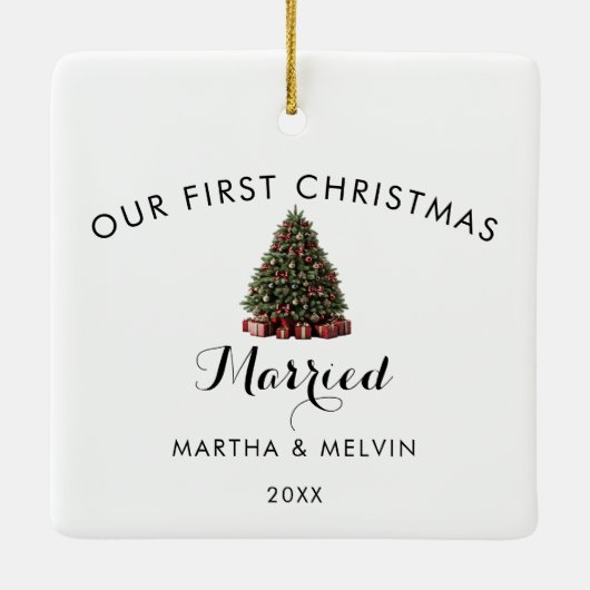 5 foto collage bruiloft keramisch ornament (Achterkant)