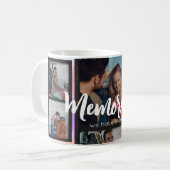 5 Foto collage Couple Romantic Moderne Elegant Koffiemok (Voorkant links)