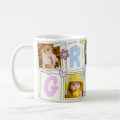 5 Foto Collage Cute Baby Pink Blue Granny Koffiemok (Links)