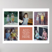 5 Foto Collage - eenvoudig tekstblok - koraalzonso Poster (Voorkant)