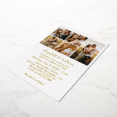 5 Foto Collage Elegant Folie Wedding Invitation Uitnodiging (Gedraaid)