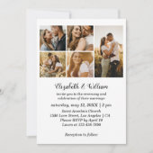 5 Foto Collage Elegant Wedding Invitation Kaart (Voorkant)
