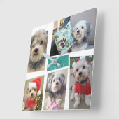 5 Foto collage Funky Mid Century Moderne Hoeken Vierkante Klok (Hoek)