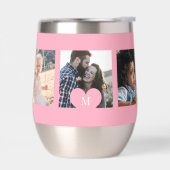 5 foto collage gepersonaliseerde moderne monogram  (Links)