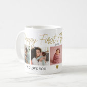 5 Foto Collage Gold First Moederdag New Mama Koffiemok (Voorkant links)