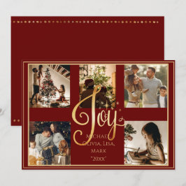 5 foto Collage goud Vreugde Kerstmis Kerst Feestda Feestdagenkaart