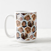 5 Foto Collage Honingraat Hexagon Patroon - wit Koffiemok (Links)