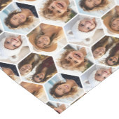 5 Foto Collage Honingraat Hexagon Patroon - wit Korte Tafelloper (Hoek)