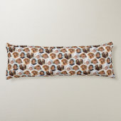 5 Foto Collage Honingraat Hexagon Patroon - wit Lichaamskussen (Achterkant)