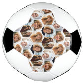 5 Foto Collage Honingraat Hexagon Patroon - wit Voetbal (Gedraaid)