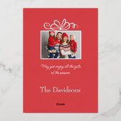 5 Foto Collage Kerst Folie Vakantie Kaart (Achterkant)