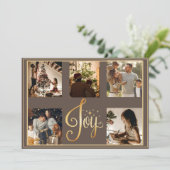 5 foto collage Kerstmis Kerst Feestvreugde Feestdagenkaart (Staand voorkant)