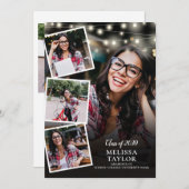 5 foto collage lichten afstudeeraankondiging kaart (Voorkant / Achterkant)