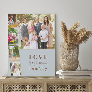 5 Foto Collage Love Gelukkig Family Blue Spice Imitatie Canvas Print