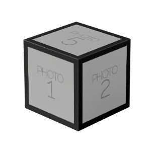 5 Foto-collage met Solid Black Border Kubus