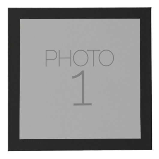5 Foto-collage met Solid Black Border Kubus (Voorkant)