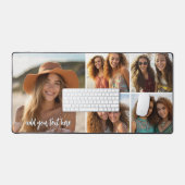 5 Foto Collage - Mod Minimaal met Script Tekst Bureaumat (Keyboard & Muis)