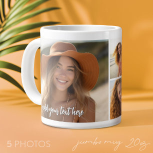 5 Foto Collage - Mod Minimaal met Script Tekst Grote Koffiekop