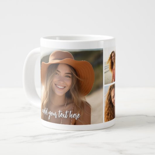 5 Foto Collage - Mod Minimaal met Script Tekst Grote Koffiekop (Links)