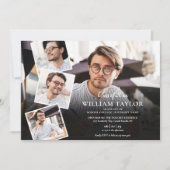 5 foto collage moderne afstudeerfeest kaart (Voorkant)