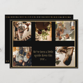 5 Foto Collage Ondersteboven Kerstmis Kerst Vakant Feestdagenkaart