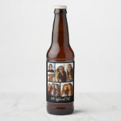 5 Foto Collage optionele tekst — KAN Kleur bewerke Bier Etiket (Voorkant)