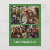 5 Foto Collage optionele tekst — KAN Kleur bewerke Briefkaart (Voorkant)