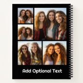 5 Foto Collage optionele tekst — KAN Kleur bewerke Notitieboek (Achterkant)
