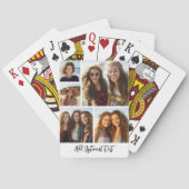 5 Foto Collage optionele tekst — KAN Kleur bewerke Pokerkaarten (Achterkant)