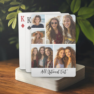 5 Foto Collage optionele tekst — KAN Kleur bewerke Pokerkaarten