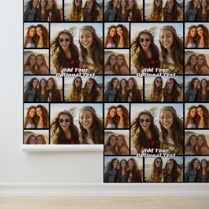 5 Foto Collage optionele tekst — KAN Zwart bewerke Behang