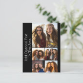 5 Foto Collage Optionele tekst - kan zwart bewerke Briefkaart (Staand voorkant)