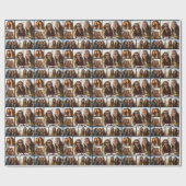 5 Foto Collage optionele tekst — KAN Zwart bewerke Cadeaupapier (Vlak)