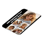 5 Foto Collage Optionele tekst - kan zwart bewerke Magneet (Linkerzijde)