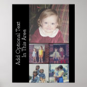 5 Foto Collage Optionele tekst - kan zwart bewerke Poster (Voorkant)