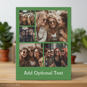 5 Foto Collage Optionele tekst -- Kleur kan worden Briefkaart