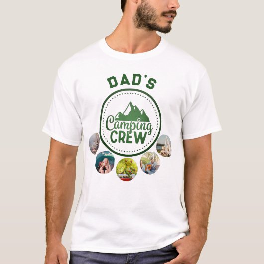 5 Foto Collage Papa's Camping Crew Outdoor T-shirt (Voorkant)