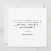 5 foto collage Passen getrouwd Trouwplein Dank u Kaart (Achterkant)