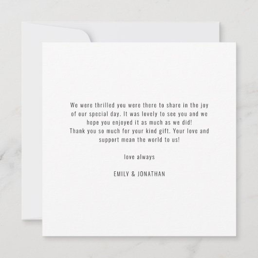 5 foto collage Passen getrouwd Trouwplein Dank u Kaart (Achterkant)