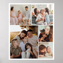5 Foto Collage Persoonlijke Foto Raster Aangepast