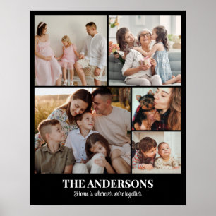 5 Foto Collage Persoonlijke Foto Raster Familie Poster