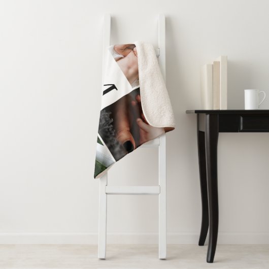  5-foto collage Sherpa deken (In situ)